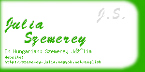 julia szemerey business card